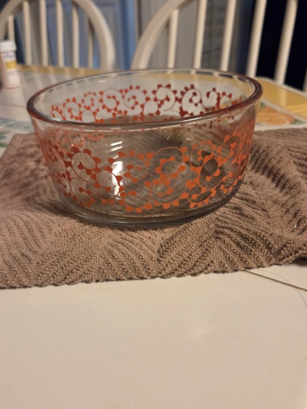 Pioneer Woman - 1 quart serving bowl - floral swirls and dots